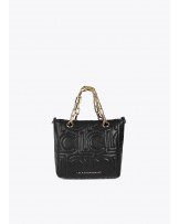 Shopper acolchado negro mini de Lola Casademunt