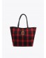 Bolso shopper cuadros con escudo de Lola Casademunt