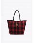 Bolso shopper cuadros con escudo de Lola Casademunt