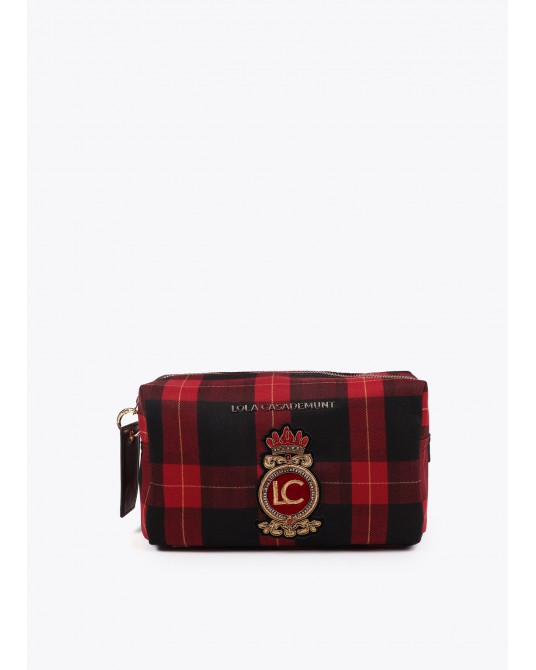 Neceser cuadros con escudo de Lola Casademunt