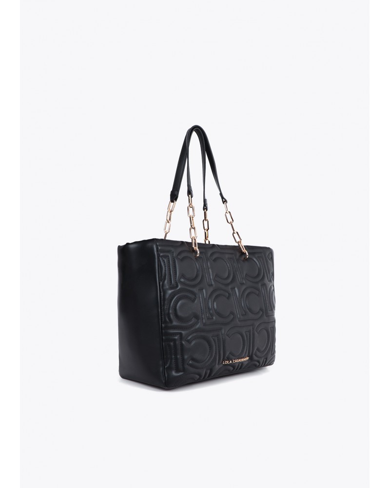 Bolso shopper NEGRO acolchado de Lola Casademunt