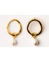 Pendientes aro con perla de Velatti