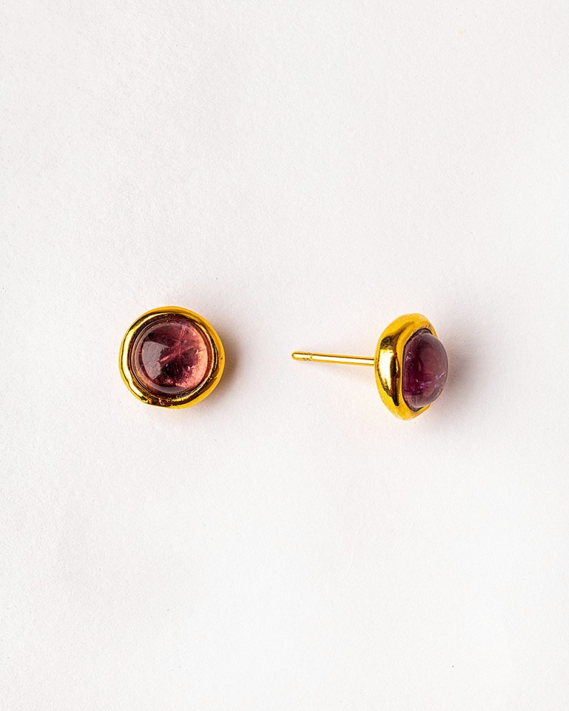 Pendientes botòn Amatista de Velatti