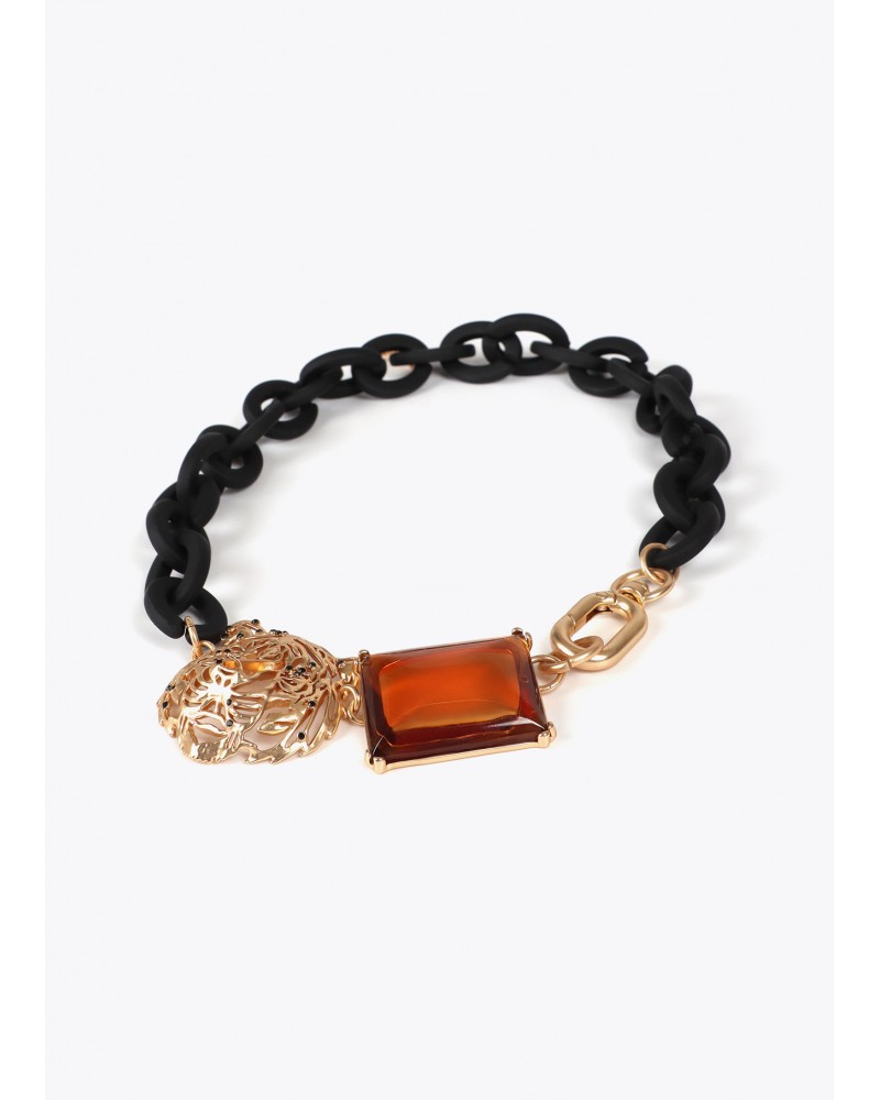 Collar corto cadena tigre y cristal de Lola Casademunt