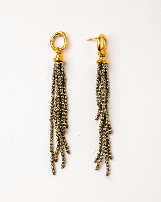 Pendientes con pirita de Velatti