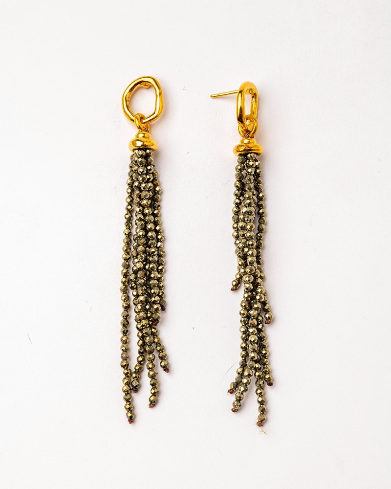 Pendientes con pirita de Velatti