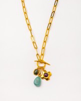 Collar largo con cadena y gemas de Velatti