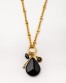 Collar largo con gemas negras de Velatti
