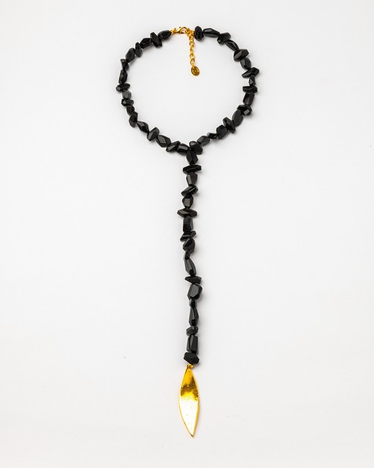 Collar largo con Obsidiana negra de Velatti