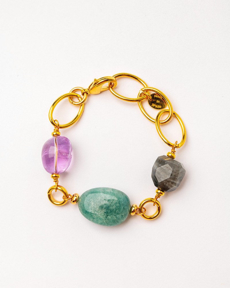 Pulsera eslabones y gemas de Velatti