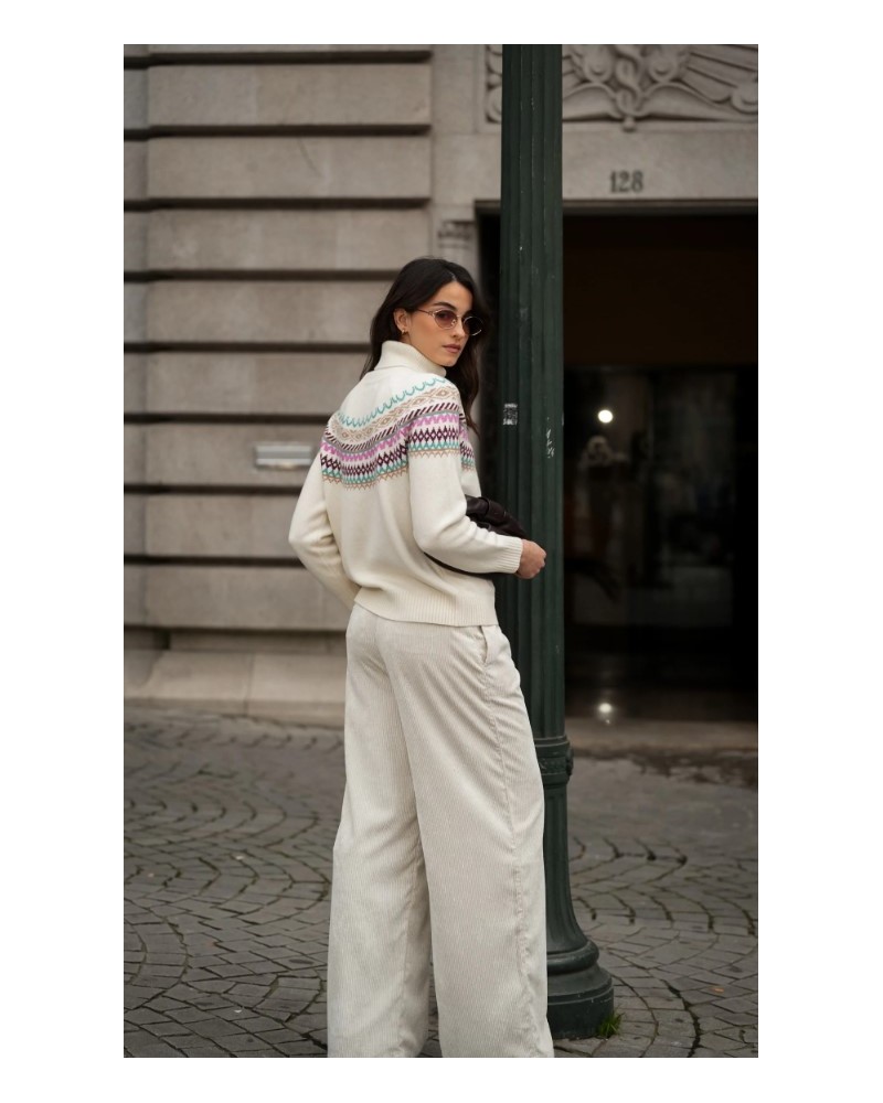 Jersey cuello alto con cenefa de Guimanos
