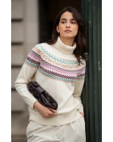 Jersey cuello alto con cenefa de Guimanos