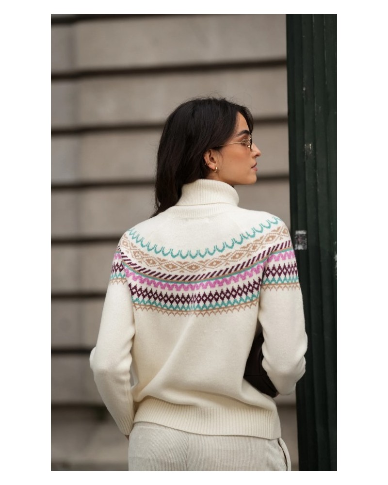 Jersey cuello alto con cenefa de Guimanos