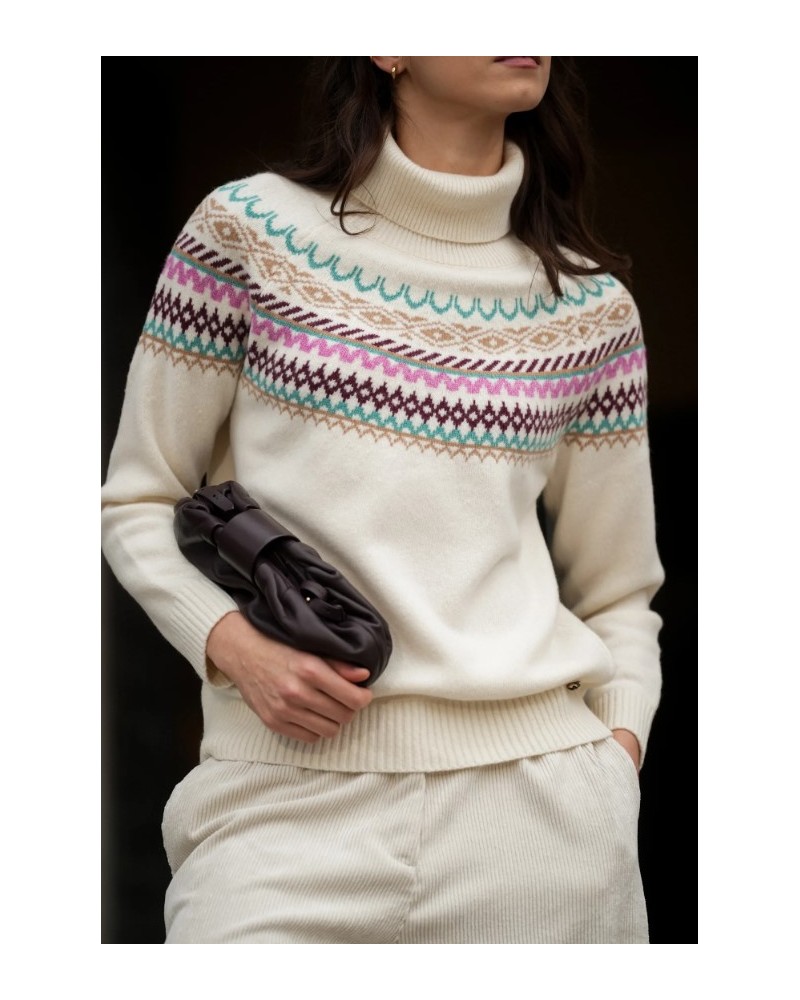Jersey cuello alto con cenefa de Guimanos