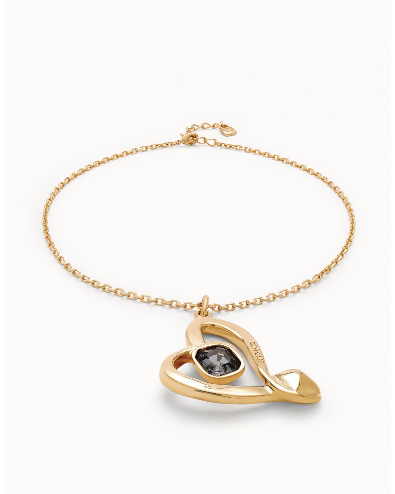 COLLAR CORTO CON CORAZON DORADO DE UNOde50