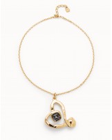 COLLAR CORTO CON CORAZON DORADO DE UNOde50