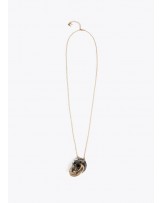 Collar largo nudo bicolor print animal Lola Casademunt
