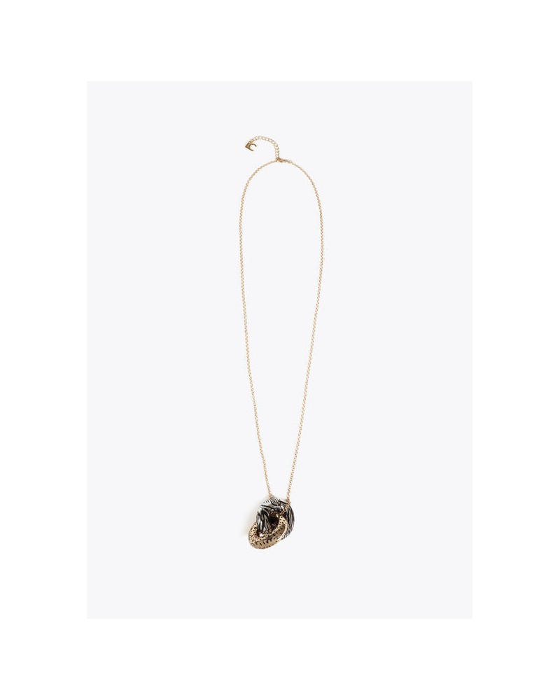 Collar largo nudo bicolor print animal Lola Casademunt