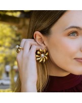 Pendientes flor con perla de Anartxy