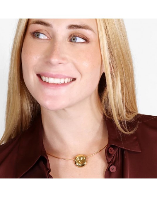 Collar corto acero dorado de Anartxy