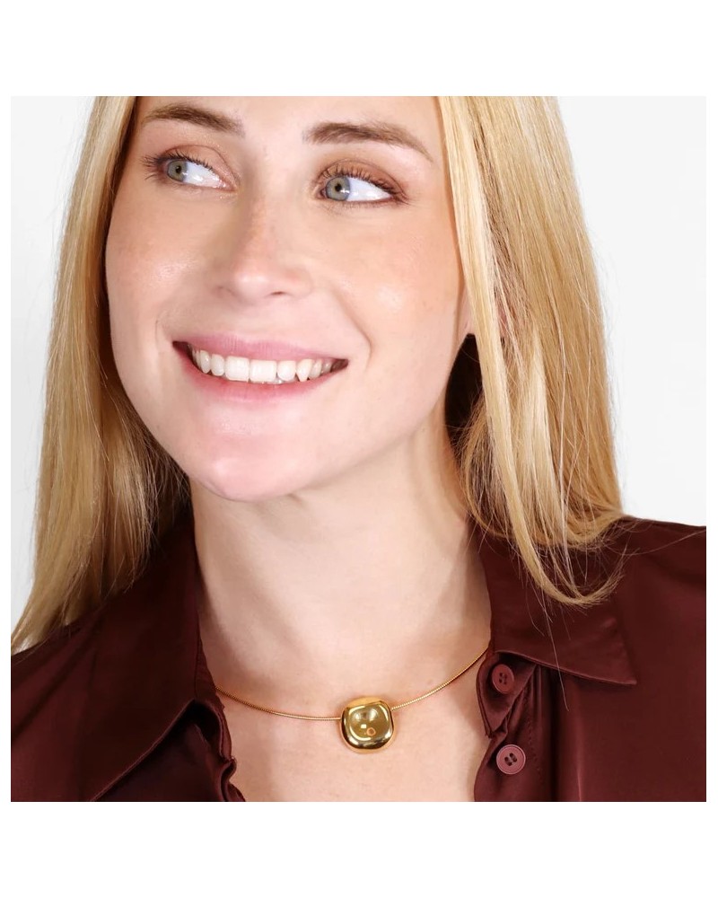 Collar corto acero dorado de Anartxy