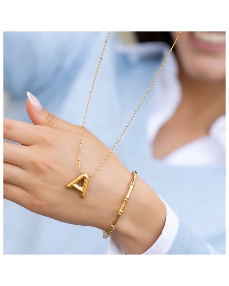 Pulsera bambù en acero de Anartxy