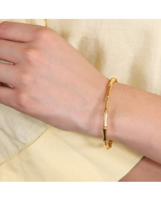 Pulsera bambù en acero de Anartxy