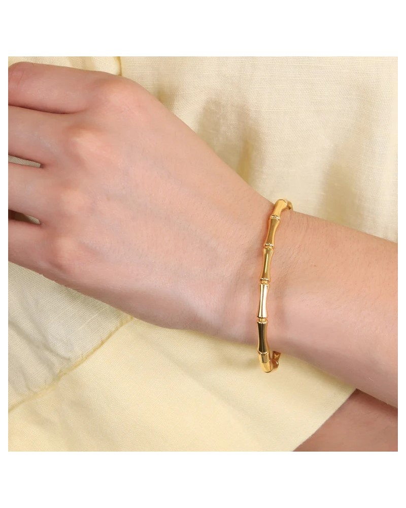 Pulsera bambù en acero de Anartxy