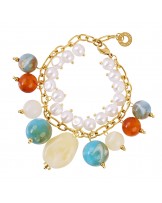 Pulsera con resinas y perlas de Anartxy