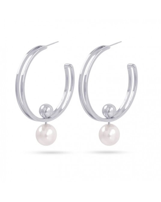 Pendientes aro con perla de Anartxy