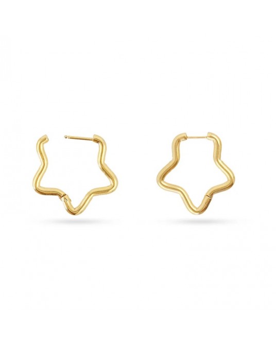 Pendientes aro estrella de Anartxy