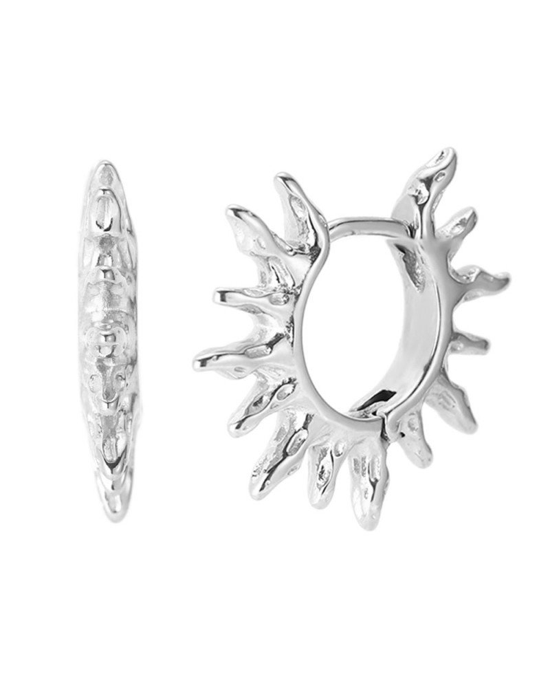 Pendientes acero forma sol