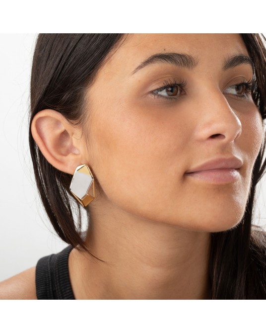 Pendientes acero dorado y plateado