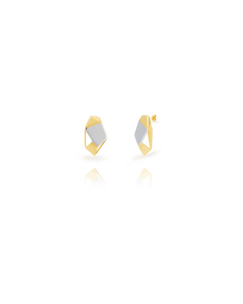 Pendientes acero dorado y plateado