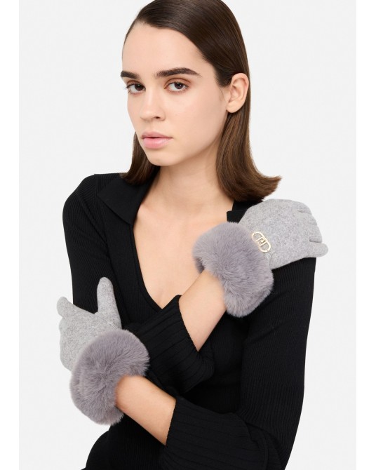 Guantes con pelo puños de Liujo