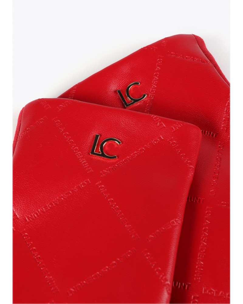Guantes polipiel rojos de Lola Casademunt