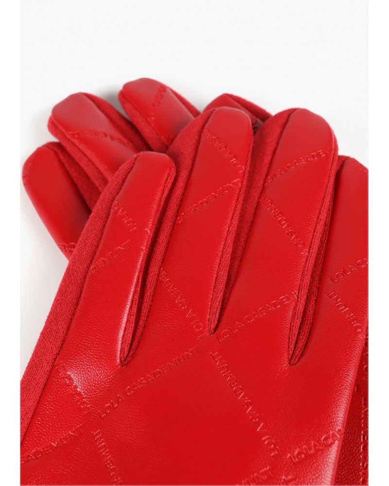 Guantes polipiel rojos de Lola Casademunt