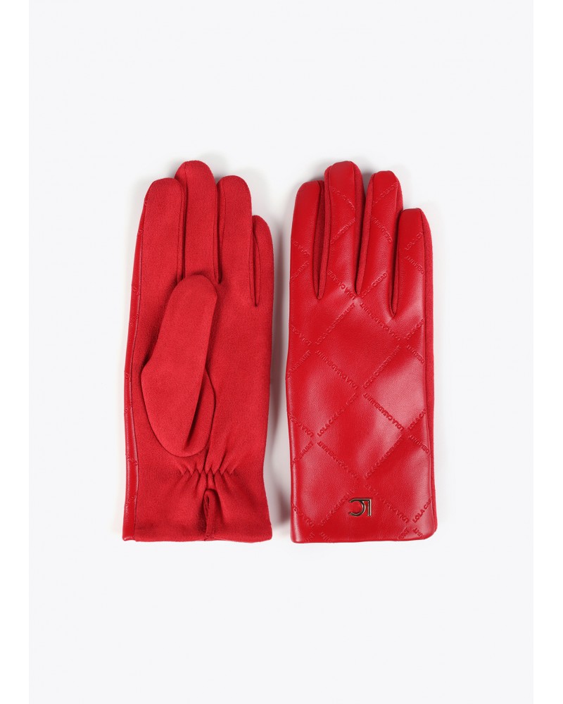 Guantes polipiel rojos de Lola Casademunt