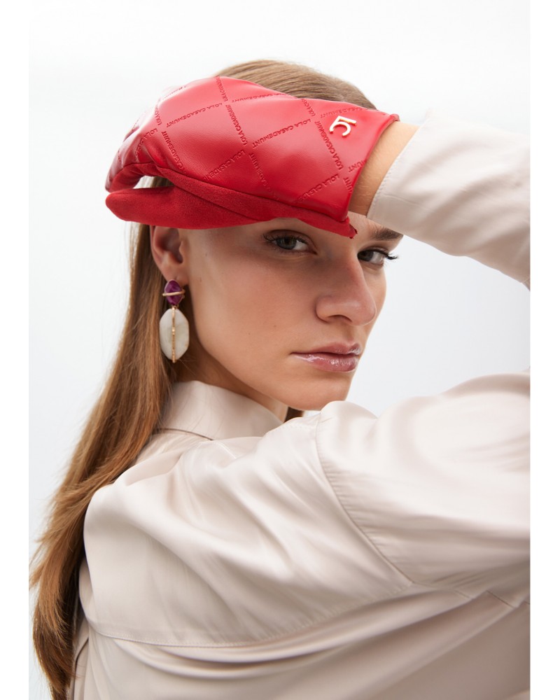 Guantes polipiel rojos de Lola Casademunt