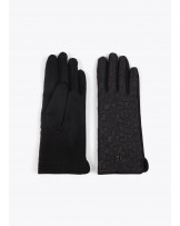 Guantes negros con logo bordado de Lola Casademunt