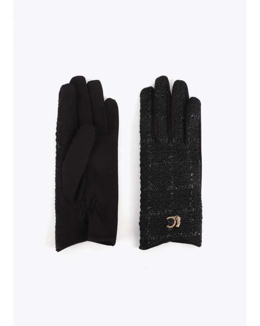 Guantes negros tweed de Lola Casademunt