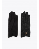 Guantes negros tweed de Lola Casademunt