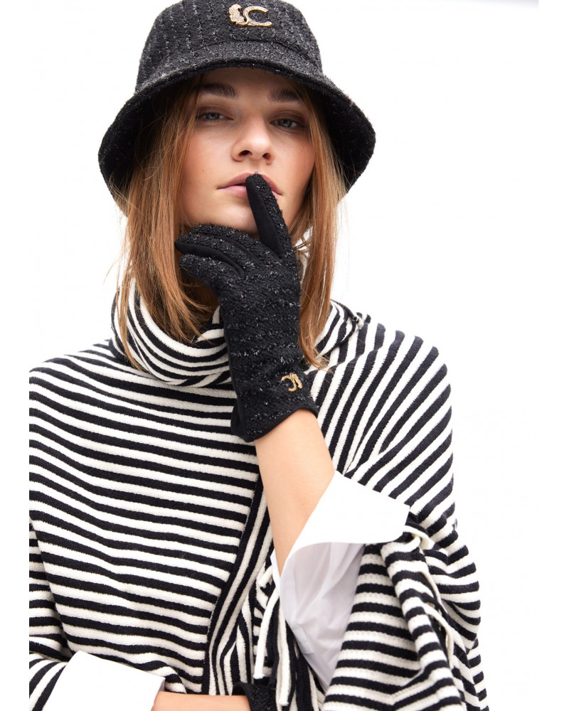 Guantes negros tweed de Lola Casademunt