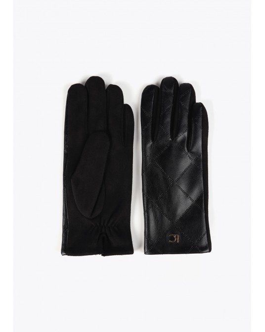 Guantes polipiel NEGROS de Lola Casademunt