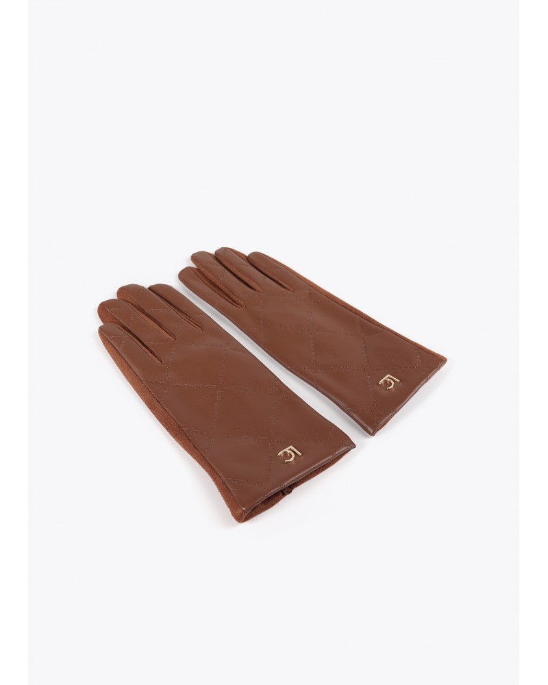 Guantes polipiel MARRONES de Lola Casademunt