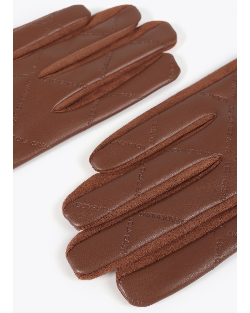 Guantes polipiel MARRONES de Lola Casademunt