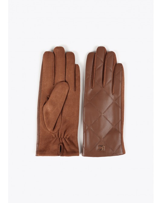 Guantes polipiel MARRONES de Lola Casademunt