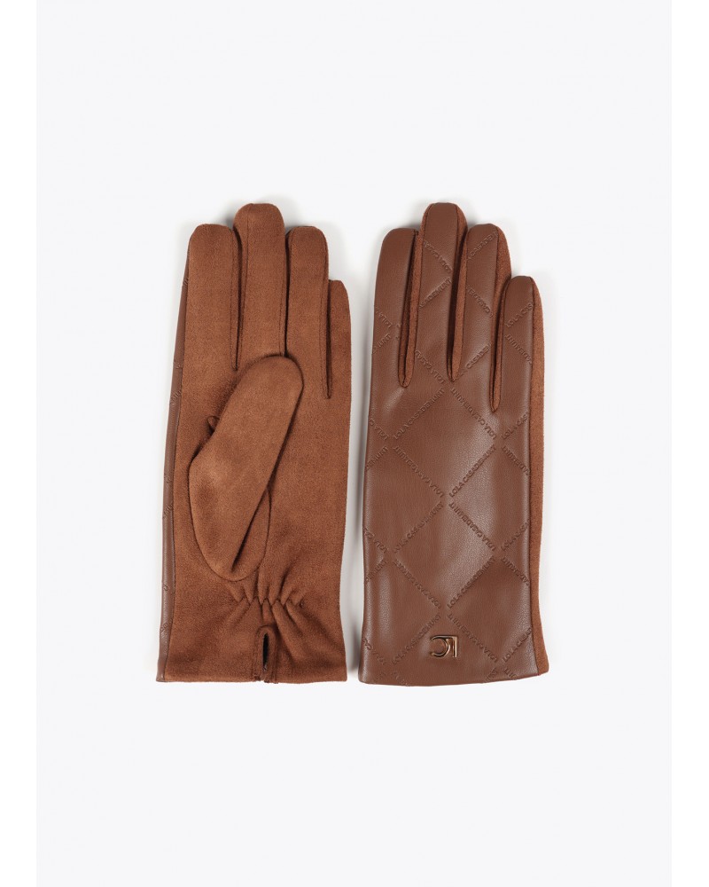Guantes polipiel MARRONES de Lola Casademunt