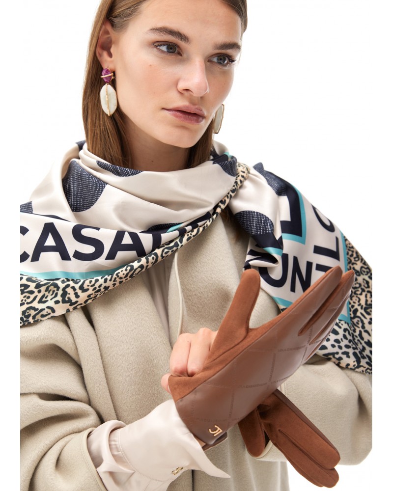 Guantes polipiel MARRONES de Lola Casademunt