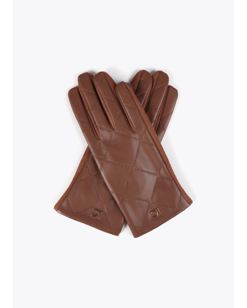 Guantes polipiel MARRONES de Lola Casademunt